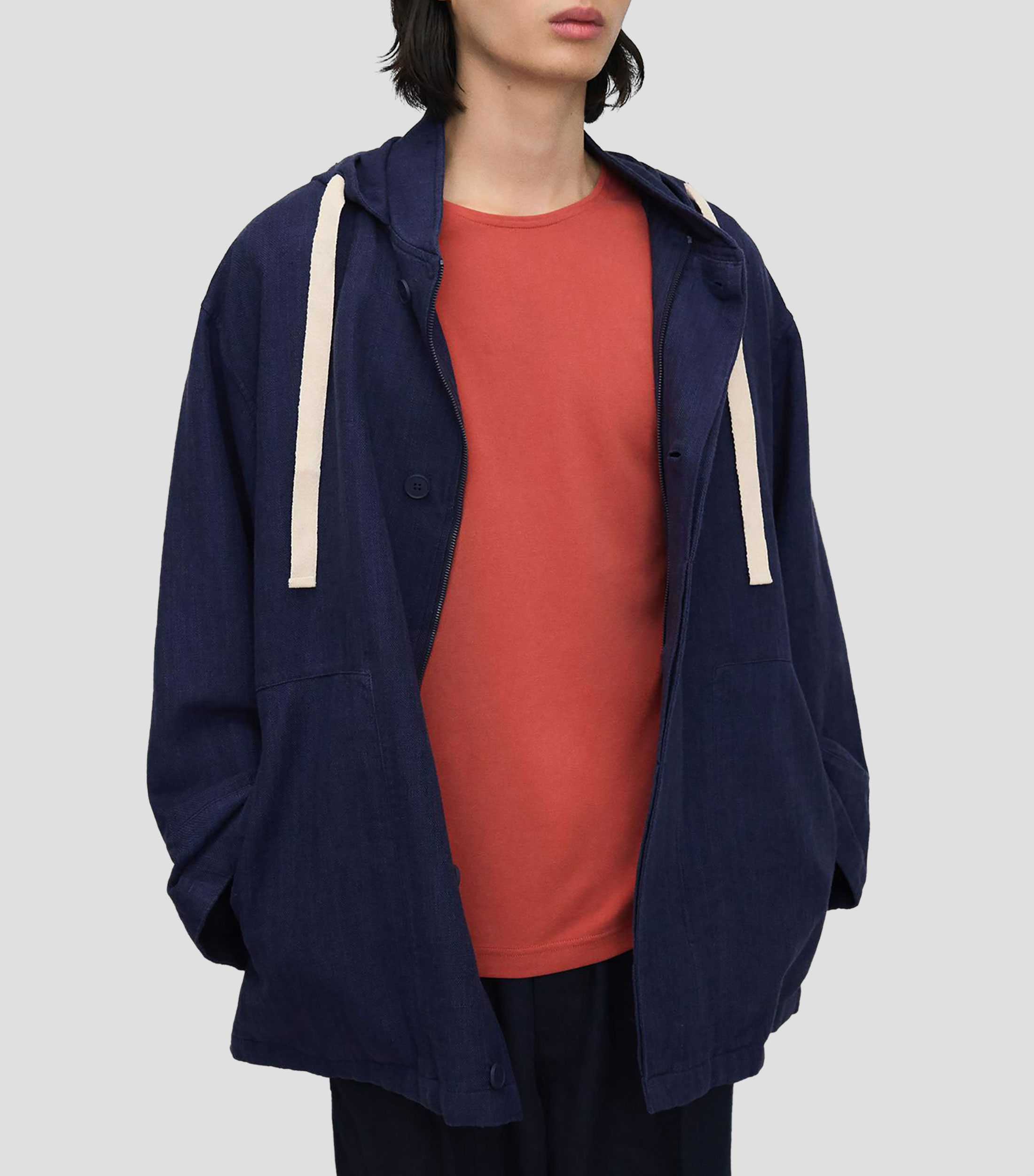 Playera de cuello redondo con manga corta lisa Hombre